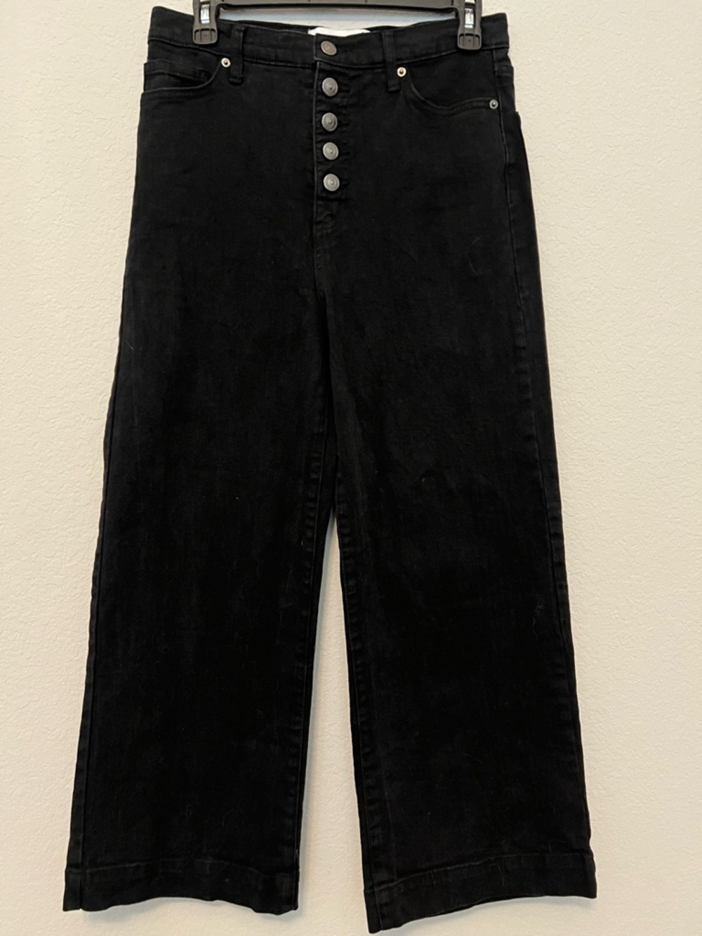 Sam Edelman codie high rise wide leg ankle black denim Jean size 29